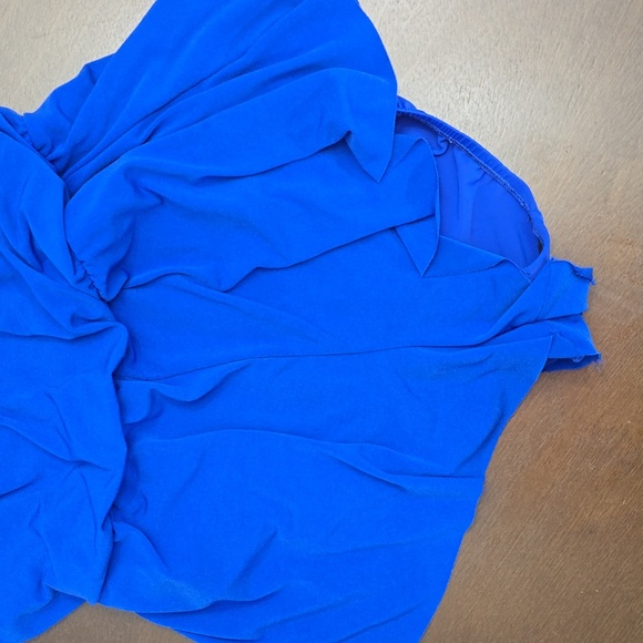 AQUA GREEN Royal Blue Halter Romper One Piece Swim Suit L - Picture 3 of 8